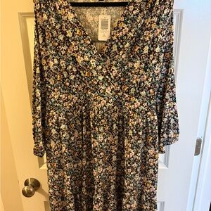 Torrid Multicolor Floral Surplice Dress